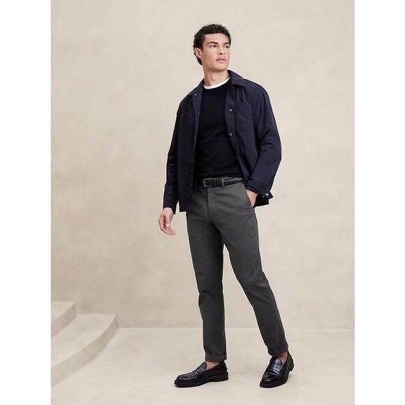 NWT Banana Republic SLIM LIVED-IN CHINO 30x30 Flint Grey - Picture 1 of 9